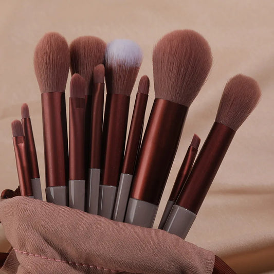 13Pcs/Bag Soft Fluffy Makeup Brushes for cosmetics Foundation Blush Powder Eyeshadow Makeup brush beauty Microbrush Accesories T